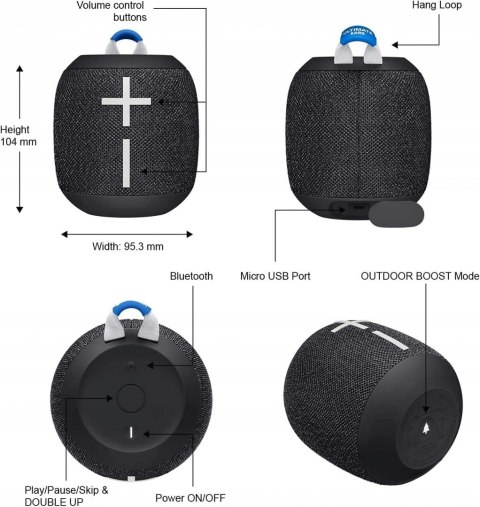 PRZENOŚNY GŁOŚNIK LOGITECH UE WONDERBOOM 2 HIT!