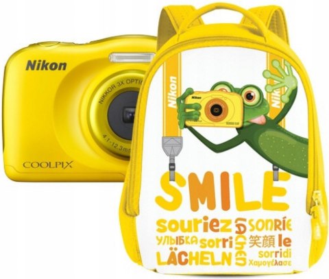 Aparat cyfrowy Nikon Coolpix W100 Family KIT żółty