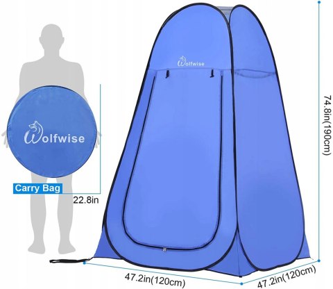 Namiot/kabina WolfWise Pop Up Niebieski FV OKAZJA