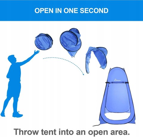 Namiot/kabina WolfWise Pop Up Niebieski FV OKAZJA