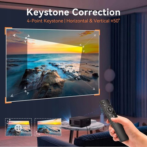 PROJEKTOR SUREWHEEL e60 5G WIFI BT 1080P 13000 LUM