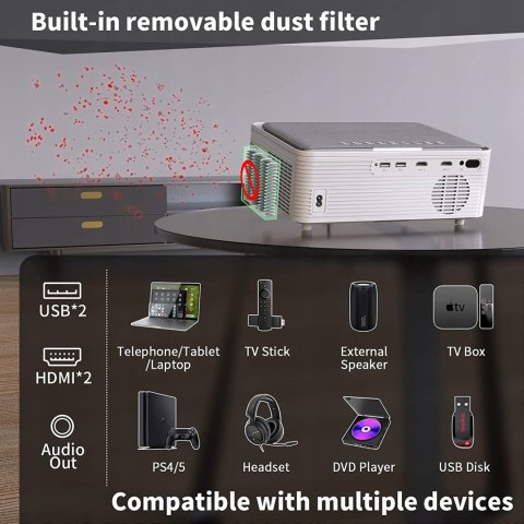 PROJEKTOR THREE ANTS Q1 FullHD 4K 250ANSI 12 000:1