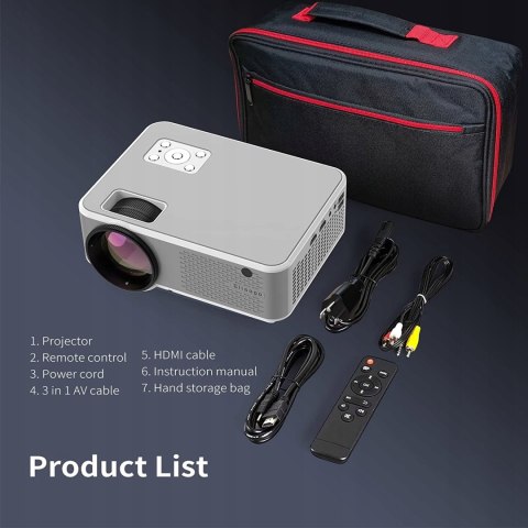 Projektor LCD Glisogo C9 szary 10 000:1 - 6000 LUM