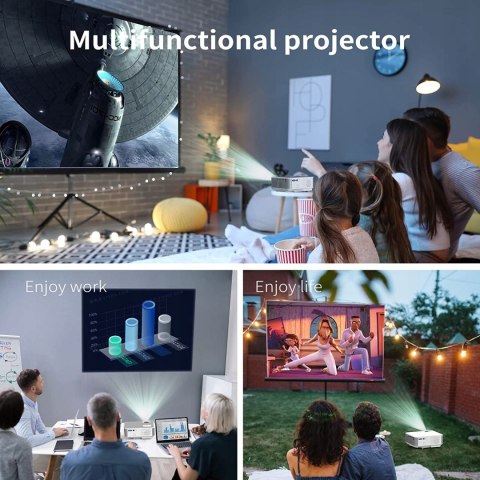 Projektor LCD Glisogo C9 szary 10 000:1 - 6000 LUM