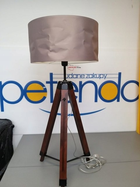 Lampa podłogowa Eglo Lantada E27 60 W brąz i beż