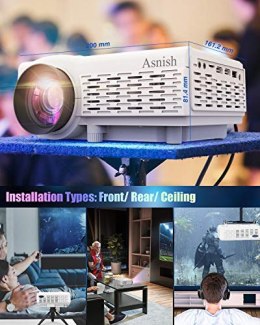 Miniprojektor LCD ASNISH 1080P HD BLUETOOTH OKAZJA