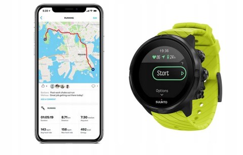 Zegarek sportowy Suunto 9 Lime G1 GPS WR100 OKAZJA