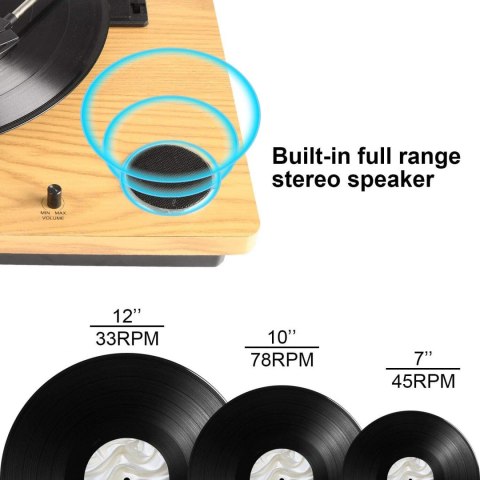 GRAMOFON MAX PAD AUX WOOD OKAZJA HIT!