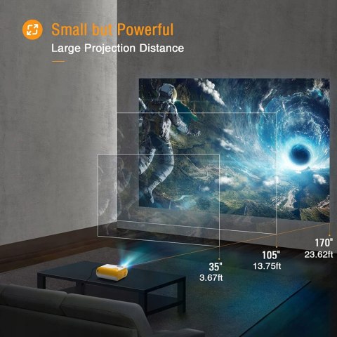 Projektor idealny dla dzieci 1080P 6500 LUMENÓW