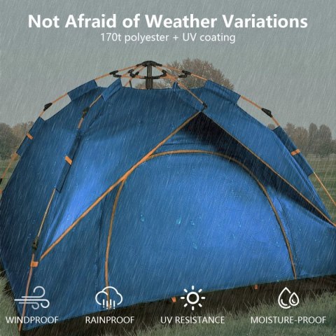 Namiot turystyczny kopułowy Qisan 3-4 osobowy