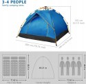 Namiot turystyczny kopułowy Qisan 3-4 osobowy