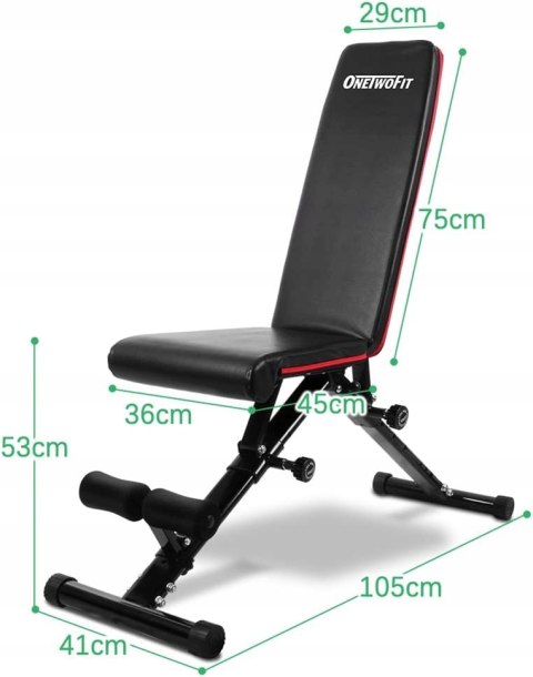 Ławka treningowa regulowana ONETWOFIT