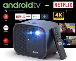 Projektor Etoe PRO 4K Android Netflix głosnik MEGA