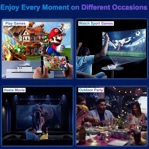 Projektor LED GOBRAN FH3 10000:1 8000 LUMENÓW HD