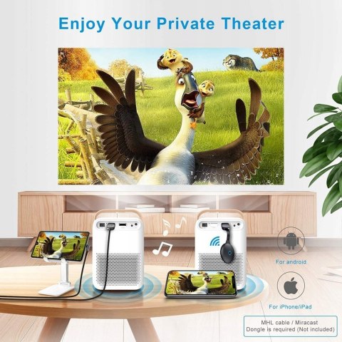 Projektor LED Podoor CR50 biały 5800 LUX 720P HIT