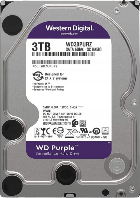Dysk wewnętrzny HDD WD Purple 3TB WD30PURZ GW FV! Dysk wewnętrzny HDD WD Purple 3TB WD30PURZ GW FV!