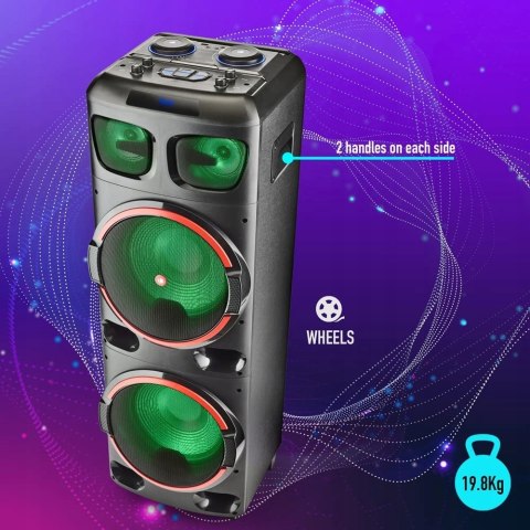 GŁOŚNIK NGS WILD DUB 2 800W BT USB AUX BLACK HIT!