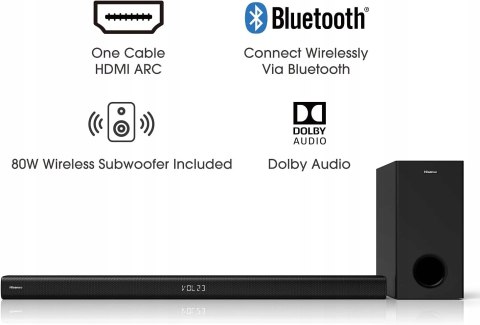 SOUNDBAR HISENSE HS218 2.1 200W BLUETOOTH OKAZJA! SOUNDBAR HISENSE HS218 2.1 200W BLUETOOTH OKAZJA!