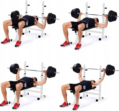 Ławka treningowa regulowana Ise SY-544 biała