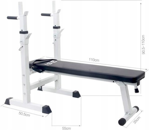 Ławka treningowa regulowana Ise SY-544 biała