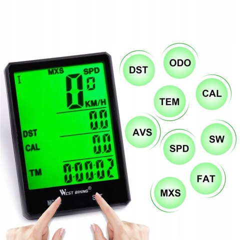 Licznik rowerowy bezprzewodowy West biking 029 HIT