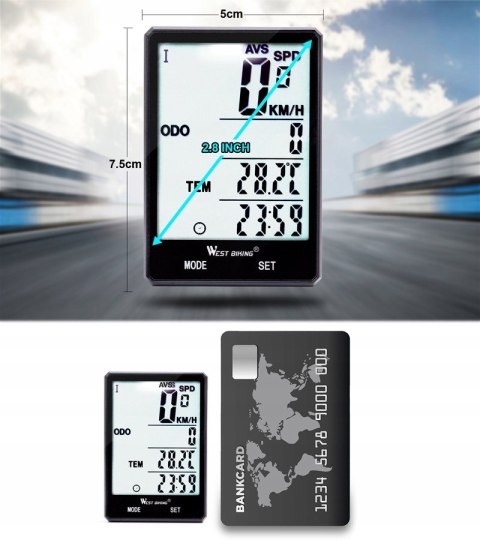 Licznik rowerowy bezprzewodowy West biking 029 HIT