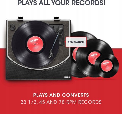 GRAMOFON ION PREMIER LP BLUETOOTH BLACK OKAZJA!