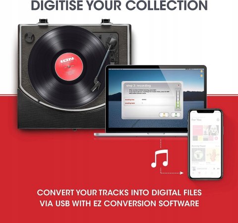 GRAMOFON ION PREMIER LP BLUETOOTH BLACK OKAZJA!