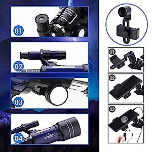 Teleskop Astronomiczny BEBANG 70/400 400 mm ZOBACZ