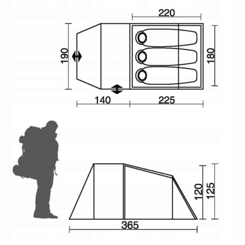 Namiot kempingowy 10T Mandiga 3 GW FV MEGA OKAZJA