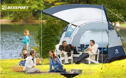 Solidny namiot turystyczny BESSPORT 10 osób 3000mm