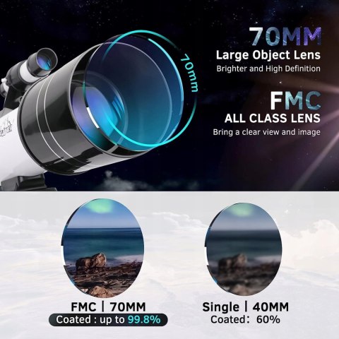 Teleskop astronomiczny MAXLAPTER dla dzieci 400/70