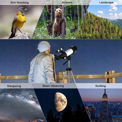 Teleskop astronomiczny ze statywem apertura 70mm Teleskop astronomiczny ze statywem apertura 70mm
