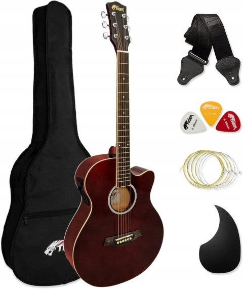 Gitara Elektroakustyczna TIGER ACG4-RD 4/4 PEŁNA