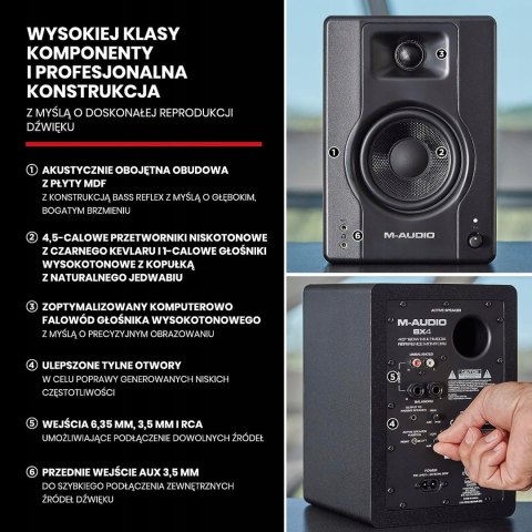 MONITORY STUDYJNE M-AUDIO BX4 120W BLUETOOTH HIT!