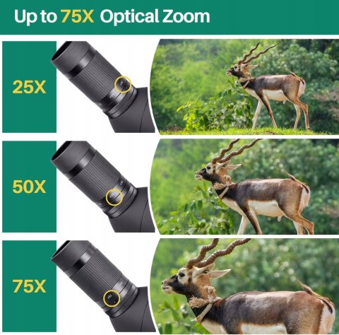 Luneta HUTACT 25-75X100 z torbą do przenoszenia