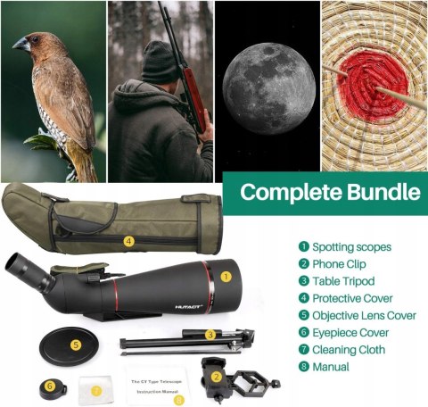 Luneta HUTACT 25-75X100 z torbą do przenoszenia