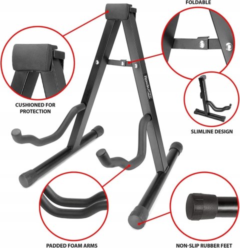 Uniwersalny przenośny stojak na gitarę Rockjam