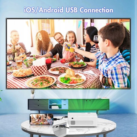 MINI Projektor WiFi qkk ak-83 1080P Full HD WIFI