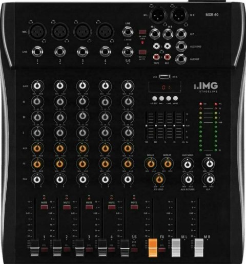 Mikser IMG Stage Line MXR-60 6 - kanałowy mikser audio - USB MP3 BT HIT!