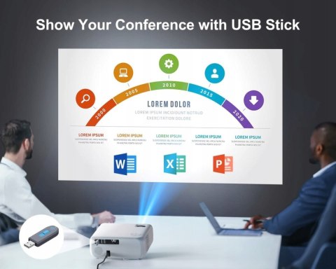 PROJEKTOR WIMIUS W6 LED FULL HD 4K WIFI 450 ANSI