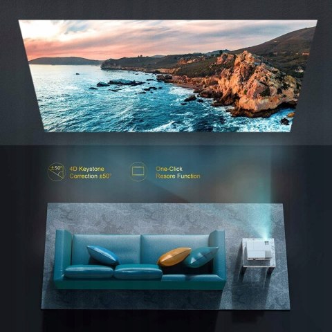 Projektor LED Yaber Y31 biały 9000 LM HD 1080P 4K