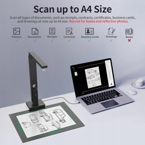 CZUR Lens 1200 Pro składany skaner do dokumentów A4 NIE PRZEGAP OKAZJI!