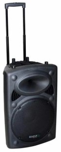 Głośnik przenośny Ibiza Sound PORT15VHF-BT czarny 800W 2 mikrofony i pilot