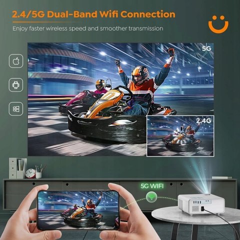 Projektor YABER Pro Y9 WIFI 460 ANSI 1080P 15000LM BLUETOOTH OKAZJA!
