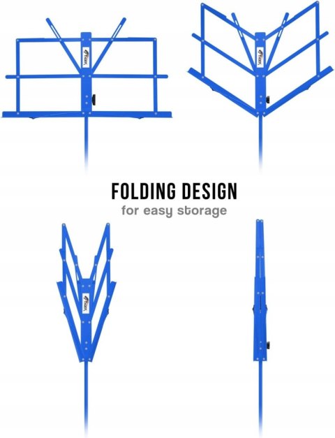 TIGER MUS 56-bL PRZENOŚNY SKŁADANY STOJAK NA NUTY + ETUI W ZESTAWIE