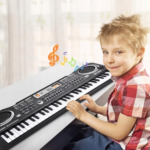 Cyfrowa klawiatura AYNEFY 61 przycisków elektryczna klawiatura z mikrofonem