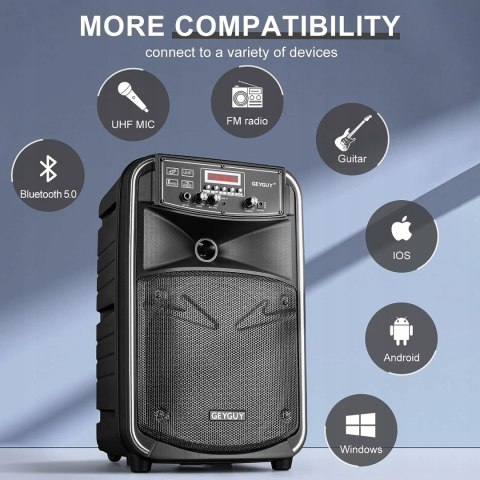 PRZENOŚNY GŁOŚNIK GEYGUY GTSK8-2 BLUETOOTH OKAZJA HIT!
