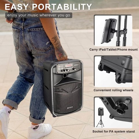 PRZENOŚNY GŁOŚNIK GEYGUY GTSK8-2 BLUETOOTH OKAZJA HIT!