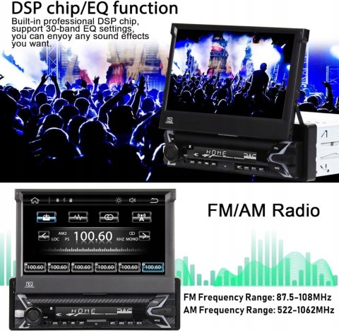 Radio samochodowe z Android 9.0 1DIN 7" TFT Quad-core GPS BT SPRAWDŹ OPIS!